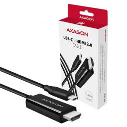 AXAGON RVC-HI2C USB-C > HDMI 2.0 cable 1,8m Black