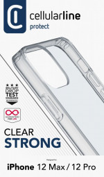 Cellularline Back cover with protective frame Clear Duo for iPhone 12 Max/12 Pro, transparent