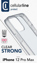 Cellularline Back cover with protective frame Clear Duo for iPhone 12 Pro Max, transparent