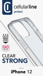 Cellularline Back cover with protective frame Clear Duo for iPhone 12, transparent