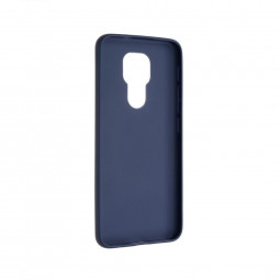 FIXED Back rubberized cover Story for Motorola Moto E7 Plus, blue