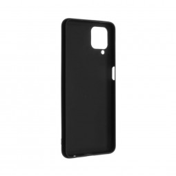 FIXED Back rubberized cover Story for Samsung Galaxy A12, black