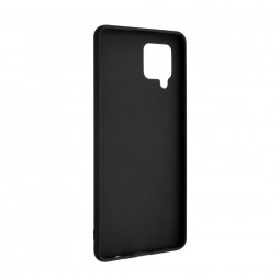 FIXED Back rubberized cover Story for Samsung Galaxy A42 5G, black