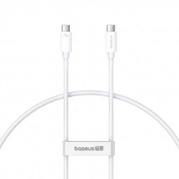 Baseus 240W Type-C to Type-C 8K 60HZ Full-Function Fast Charging cable 1m Moon White