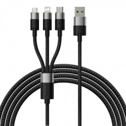 Baseus 3 in 1 USB Cable 1,2m Black