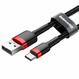 Baseus CATKLF-A91 Cafule 3A USB-USB-C kábel 0,5m Black