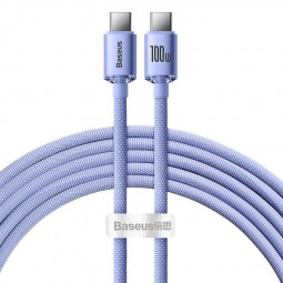 Baseus Crystal Shine USB-C - USB-C 100W 1,2m Cable Purple