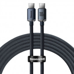 Baseus Crystal Shine USB-C - USB-C Cable 100W 1,2m Black