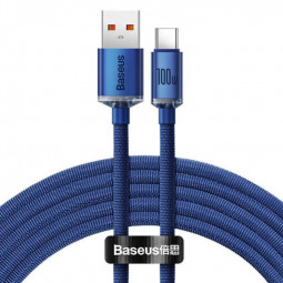 Baseus Crystal Shine USB USB-C Cable 100W 2m Blue
