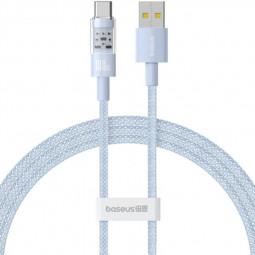 Baseus Gem USB A to USB C 100W fast charging cable 1m Blue