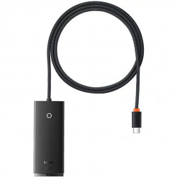 Baseus Lite Sorozat Hub 4 az 1-ben USB-C - 4xUSB 3.0 + USB-C 1m Black