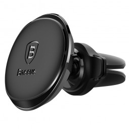 Baseus  Magnetic Air Vent Car Mount Holder with cable clip Black