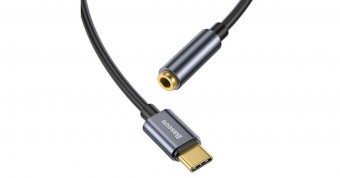 Baseus USB-C to 3,5 mm jack adapter Grey