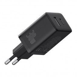Baseus USB-C / USB-A adapter 30W mains charger Black