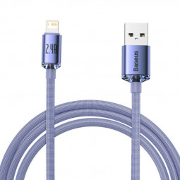Baseus USB-kábel a Lightning Crystal Shine 2m Violet