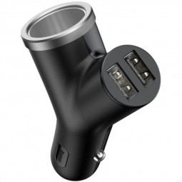 Baseus Y Type Dual Car Charger Black