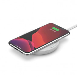 Belkin Boost Charge 10W Wireless Charging Pad + Cable (Wall Charger Not Included) White