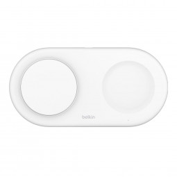 Belkin BOOST Charge Pro 2in1 Qi2 15w Magnetic Charging Pad White