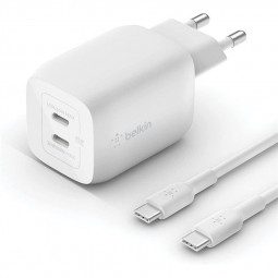 Belkin Boost Charge Pro Dual port USB-C GaN charger, PPS 65W and USB-C to USB-C cable