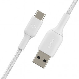 Belkin BoostCharge  Braided USB-C to USB-A Cable 1m White