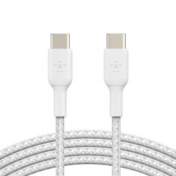 Belkin BoostCharge Braided USB-C to USB-C Cable 1m White