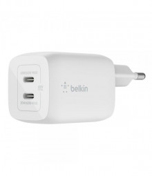 Belkin BoostCharge Dual USB-C PD GaN Wall Charger 68W White