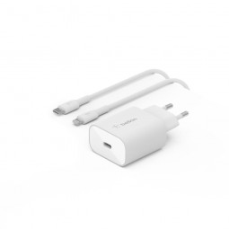 Belkin BoostCharge PD 25W PPS Wall Charger Bundle with C-Lightning Cable 1m White