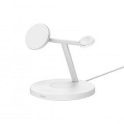 Belkin BoostCharge Pro 3-in-1 Wireless Charging Stand with Qi2 15W White