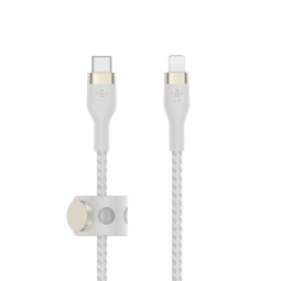 Belkin BoostCharge Pro Flex USB-C Cable with Lightning Connector 2m White