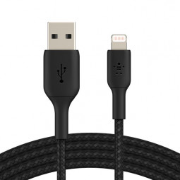 Belkin Braided Lightning to USB-A Cable 2m Black