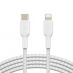 Belkin Braided USB-C to Lightning Cable 2m White