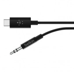 Belkin RockStar 3.5mm Audio Cable with USB-C Connector 1,8m Black