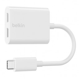 Belkin Connect USB-C Audio + Charge Adapter White