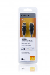 Belkin USB2.0 A - A Extension Cable 3m Black