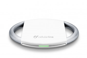 Cellularline Bireless Wireless Fast Charger Pad 10W + charging adapter, Qi standard, white