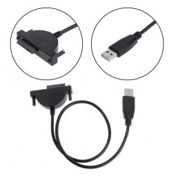 BlackBird Adapter kábel USB 3.0 to SATA 13pin (7+6) Black