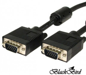 BlackBird BH1278 VGA HQ kábel 3m Black