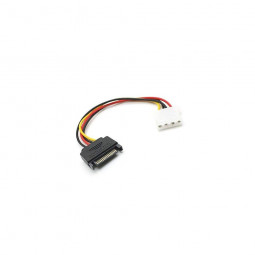 BlackBird SATA 15 pin plug to Molex 4 pin female Tápkábel 12cm