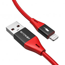 Blitzwolf BW-MF10 Pro Red USB/Lightning adat- és töltőkábel 1,8m Red