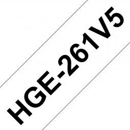 Brother HGe-261V5 P-touch flexibilis szalag (36mm) Black on White