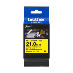 Brother HSE-651E P-Touch szalag 21mm Black on Yellow - 1,5m