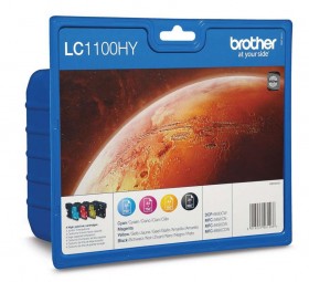 Brother LC1100HY nagykapacitású kit (Cyan, Magenta, Yellow, Black)