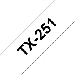 Brother TX-251 P-touch flexibilis szalag (24mm) Black on White