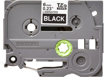 Brother TZe-315 laminált P-touch szalag (6mm) White on Black - 8m