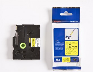 Brother TZE-FX631 laminált P-touch flexibilis szalag (12mm) Black on Yellow - 8m