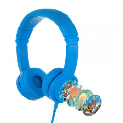 BuddyPhones Explore+ Headset for Kids Cool Blue