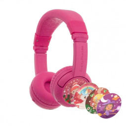 BuddyPhones Play+ Wireless Bluetooth Headset for Kids Pink