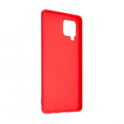 FIXED Cack rubberized cover Story for Samsung Galaxy A42 5G, red