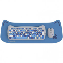 Canyon CNS-HSETW6BL-HU Wireless Keyboard Combo Kitty Edition Blue HU