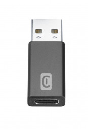 Cellularline Cellulalrine USB to USB-C adapter for charging and data transfer, black